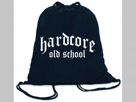 Hardcore old School  ľahké sťahovacie vrecko ( batoh / vak ) s čiernou šnúrkou, 100% bavlna 100 g/m2, rozmery cca. 37 x 41 cm